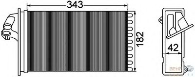 Теплообменник, отопление салона BEHR HELLA SERVICE купить