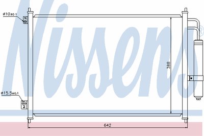 Радиатор кондиционера NISSAN X-TRAIL (T31) (07-) (пр-во Nissens)