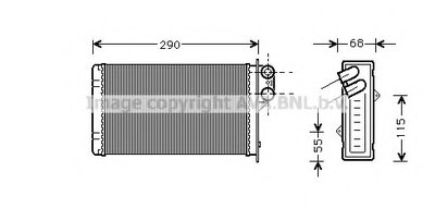 Теплообменник, отопление салона AVA QUALITY COOLING купить