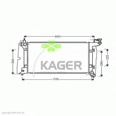 Радиатор, охлаждение двигателя KAGER купить