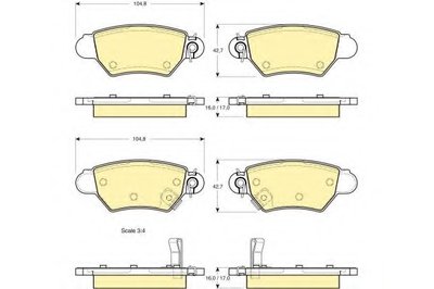 Комплект тормозных колодок, дисковый тормоз GIRLING купить