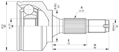 Шарнирный комплект, приводной вал SPIN OPEN PARTS купить