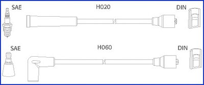 Комплект проводов зажигания Hueco HITACHI купить