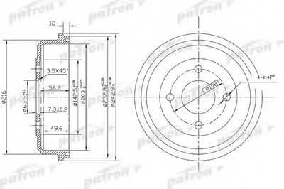 Тормозной барабан PATRON купить