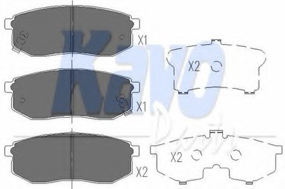 Комплект тормозных колодок, дисковый тормоз KAVO PARTS купить