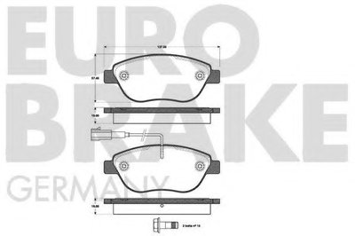 Комплект тормозных колодок, дисковый тормоз EUROBRAKE купить