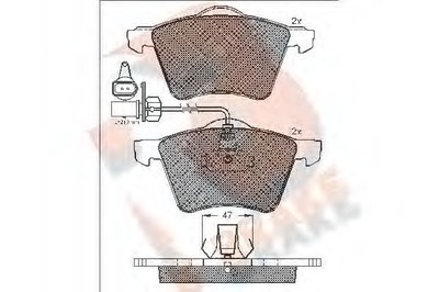 Комплект тормозных колодок, дисковый тормоз R BRAKE купить