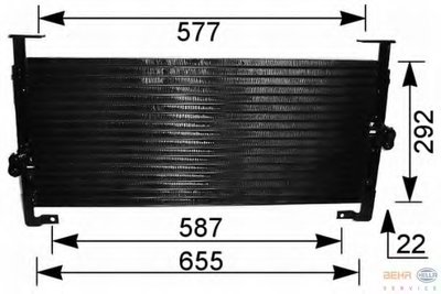 Конденсатор, кондиционер BEHR HELLA SERVICE HELLA купить