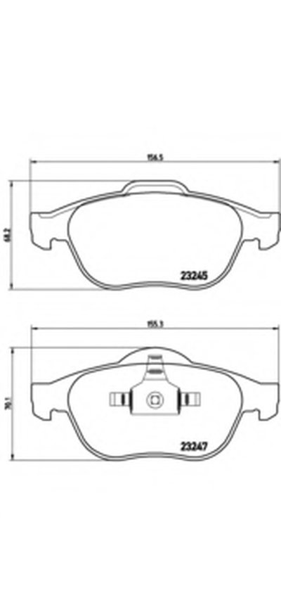 Комплект тормозных колодок, дисковый тормоз BREMBO купить