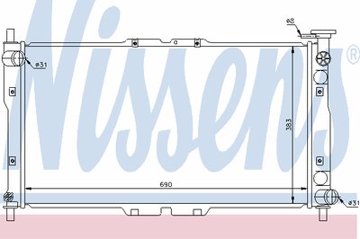 Радиатор, охлаждение двигателя NISSENS купить