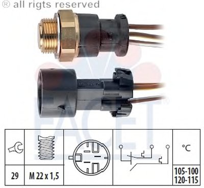 Термовыключатель, вентилятор радиатора FACET купить