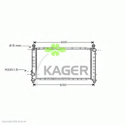 Радиатор, охлаждение двигателя KAGER купить