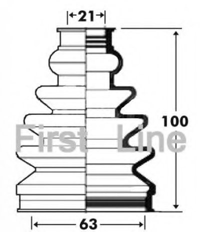 Пыльник, приводной вал FIRST LINE купить