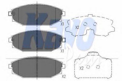 Комплект тормозных колодок, дисковый тормоз KAVO PARTS купить