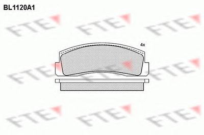 Комплект тормозных колодок, дисковый тормоз FTE купить