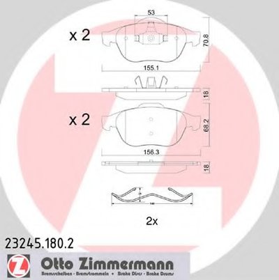 Комплект тормозных колодок, дисковый тормоз ZIMMERMANN купить