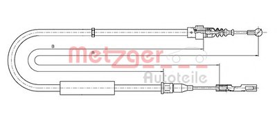 Трос, стояночная тормозная система COFLE METZGER купить