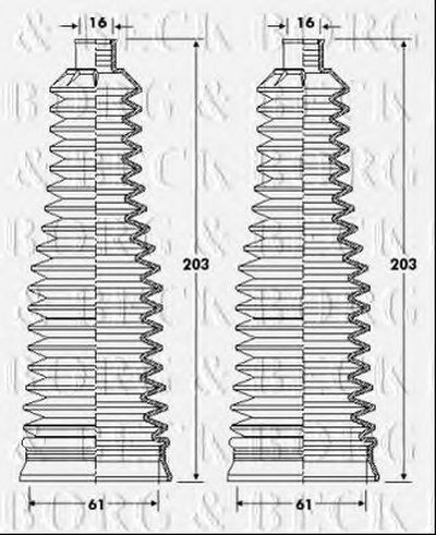 Пыльник, рулевое управление BORG & BECK купить