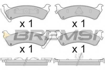 Комплект тормозных колодок, дисковый тормоз BREMSI купить