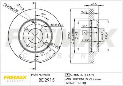 Тормозной диск Premium Black Carbon + FREMAX купить