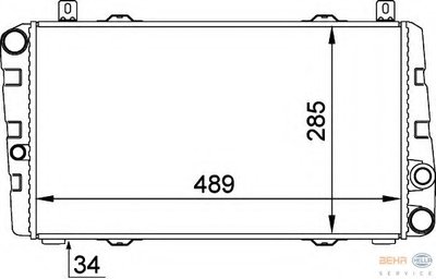 Радиатор, охлаждение двигателя BEHR HELLA SERVICE HELLA купить
