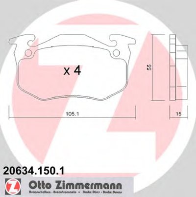 Комплект тормозных колодок, дисковый тормоз ZIMMERMANN купить