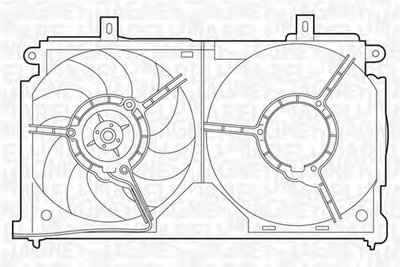 Вентилятор, охлаждение двигателя MAGNETI MARELLI купить