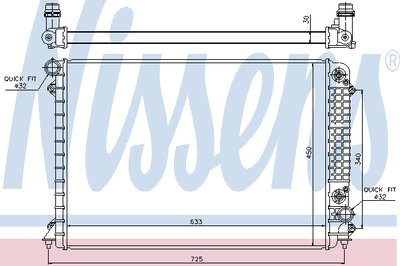 Радиатор, охлаждение двигателя NISSENS купить