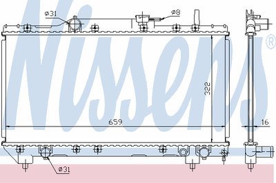 Радиатор, охлаждение двигателя NISSENS купить