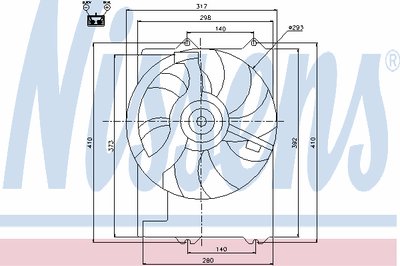 Вентилятор, охлаждение двигателя NISSENS купить