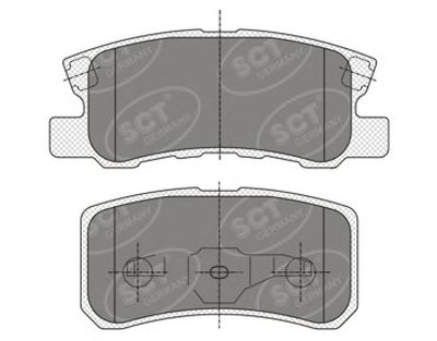 Комплект тормозных колодок, дисковый тормоз SCT Germany купить