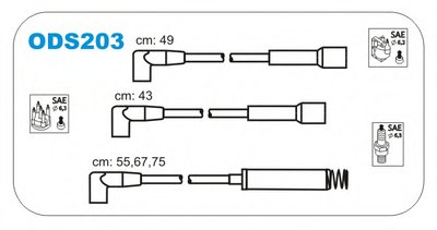 Набор проводов выс.напряжения Opel Kadett E 1.6NZ c №шас.J2508723,Ascona C