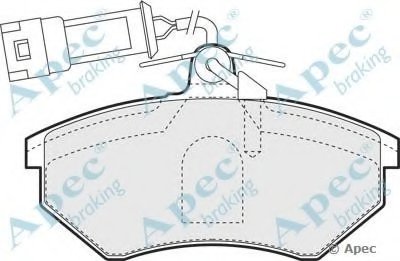 Комплект тормозных колодок, дисковый тормоз APEC braking купить