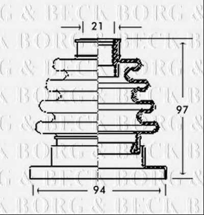 Пыльник, приводной вал BORG & BECK купить
