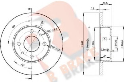 Тормозной диск R BRAKE купить