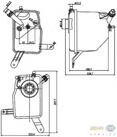Бачок расширительный радиатора BMW 5 (E60-61) / 6 (E63-64) 0