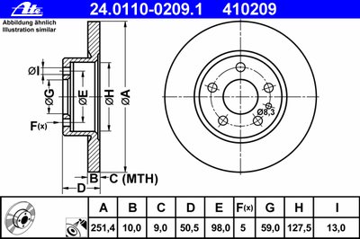 Тормозной диск задний Alfa Romeo 147 01-, 156, 164, Fiat Croma