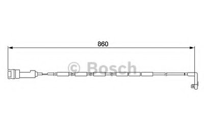 Сигнализатор, износ тормозных колодок BOSCH купить