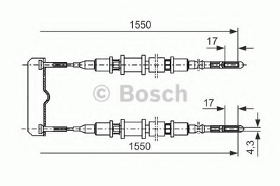 Трос, стояночная тормозная система BOSCH купить