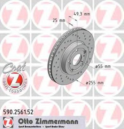 Тормозной диск SPORT BRAKE DISC COAT Z ZIMMERMANN купить