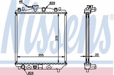 Радиатор, охлаждение двигателя NISSENS купить
