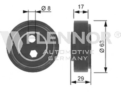 Натяжной ролик, поликлиновой  ремень FLENNOR купить