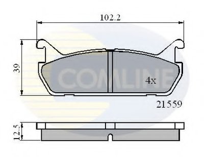 Комплект тормозных колодок, дисковый тормоз Comline COMLINE купить