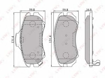 Комплект тормозных колодок, дисковый тормоз LYNXauto купить