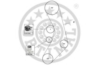Комплект ремня ГРМ OPTIMAL купить