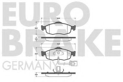 Комплект тормозных колодок, дисковый тормоз EUROBRAKE купить