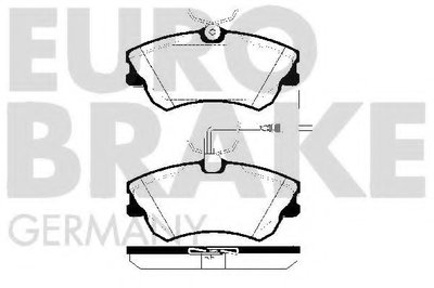 Комплект тормозных колодок, дисковый тормоз EUROBRAKE купить