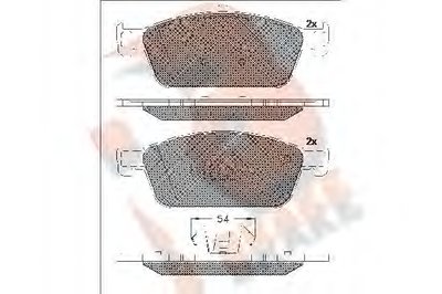 Комплект тормозных колодок, дисковый тормоз R BRAKE купить