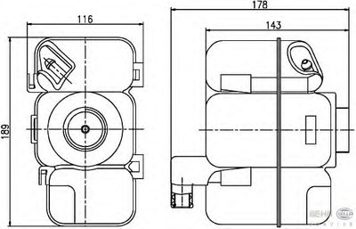 Компенсационный бак, охлаждающая жидкость BEHR HELLA SERVICE купить