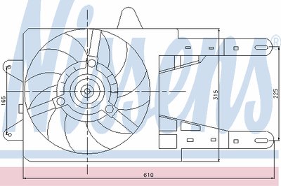 Вентилятор, охлаждение двигателя NISSENS купить